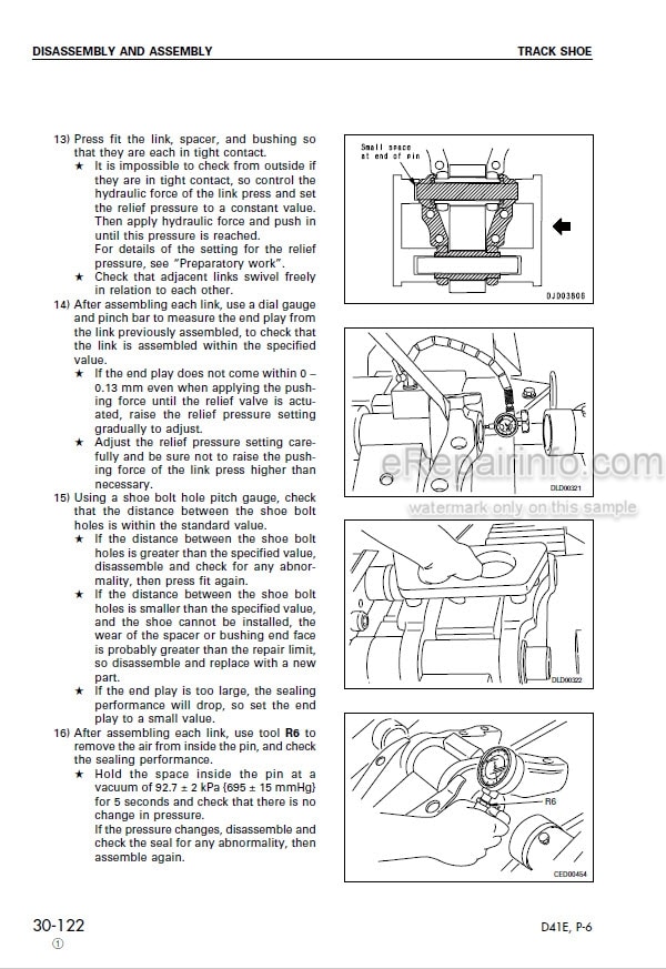 Photo 3 - Komatsu D41E-6 D41P-6 Shop Manual Bulldozer SEBD028803 SN B40001-