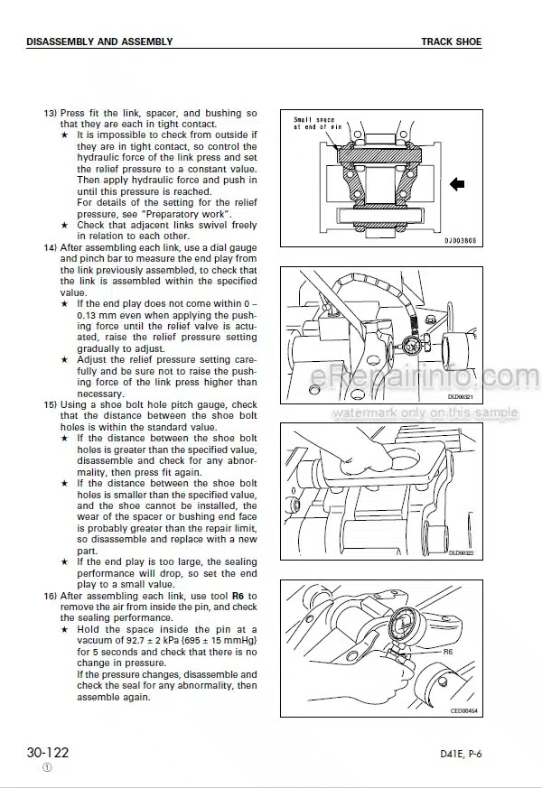 Photo 3 - Komatsu D41E-6 D41P-6 Shop Manual Bulldozer SEBD028803 SN B40001-