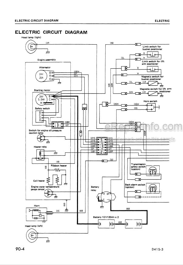 Photo 4 - Komatsu D41S-3 D41Q-3 Shop Manual Crawler Loader SEBM0125B04 SN 6001-