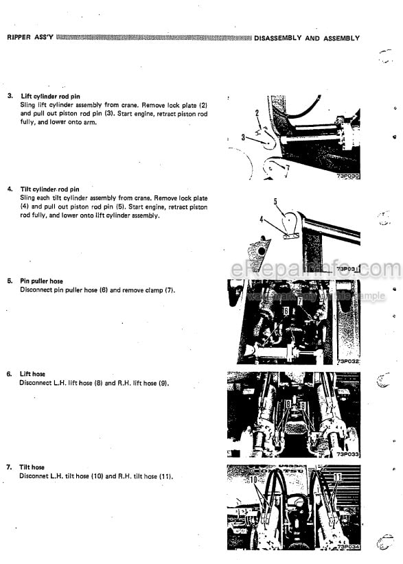 Photo 12 - Komatsu D455A-1 Shop Manual Bulldozer SEBM0198A05 SN 1013-