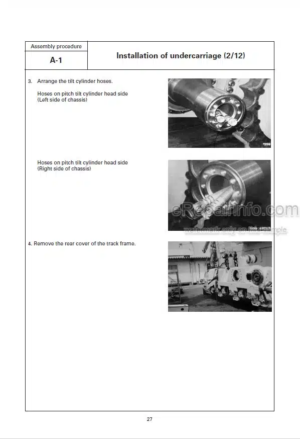 Photo 7 - Komatsu D475A-3 Field Assembly Instruction Bulldozer SEAW002301 SN 10601-