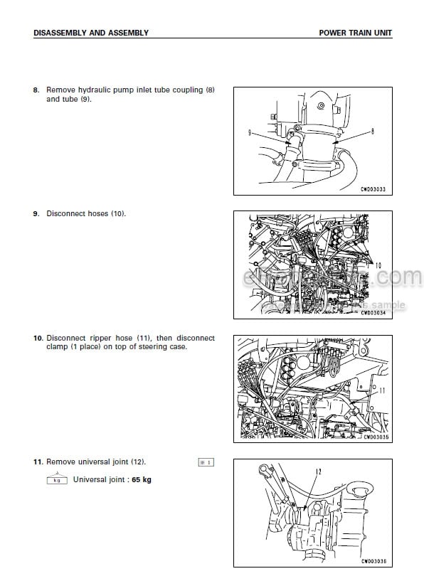 Photo 3 - Komatsu D475A-3 Palm Control Spec Shop Manual Bulldozer SEBM027502 SN 10695-
