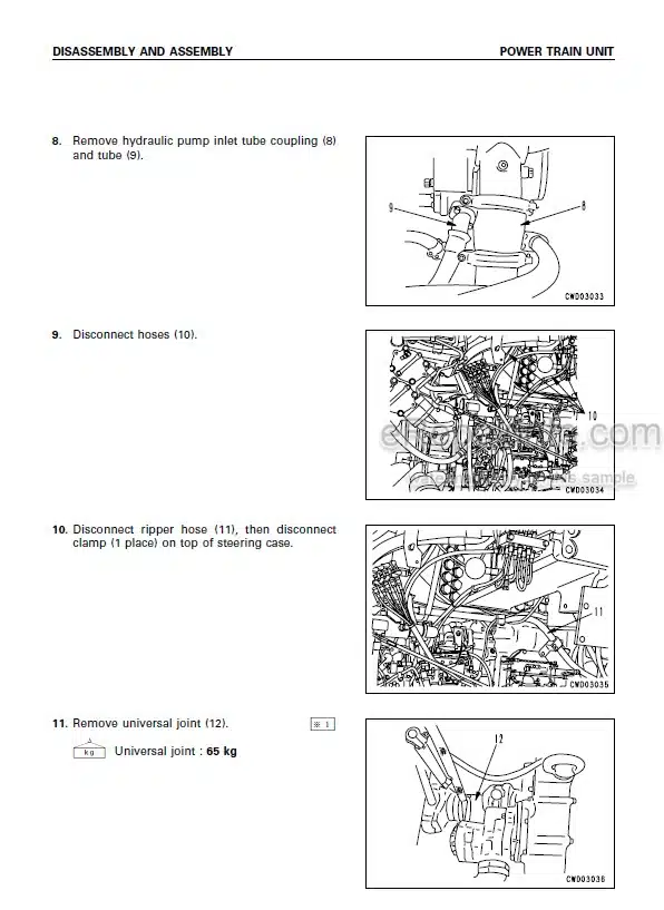 Photo 7 - Komatsu D475A-2 Shop Manual Bulldozer SEBD019M0207 SN 10201-