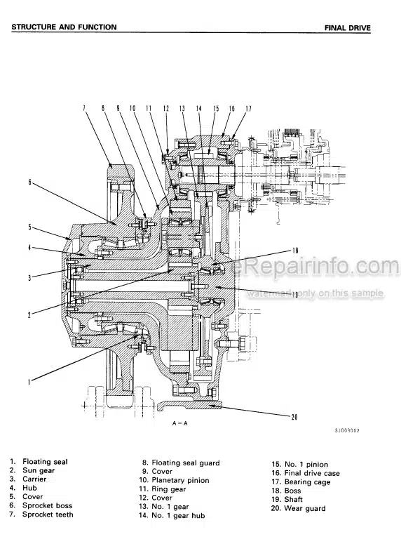 Photo 5 - Komatsu D475A-3 Palm Control Spec Shop Manual Bulldozer SEBM029000 SN 10727-