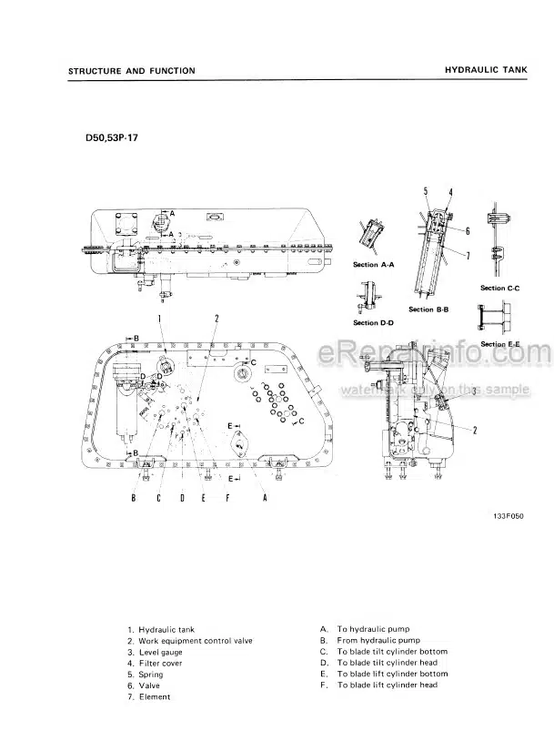 Photo 5 - Komatsu D50A-17 D50P-17 D53A-17 D53P-17 Shop Manual Bulldozer SEBM01301707 SN 80001-