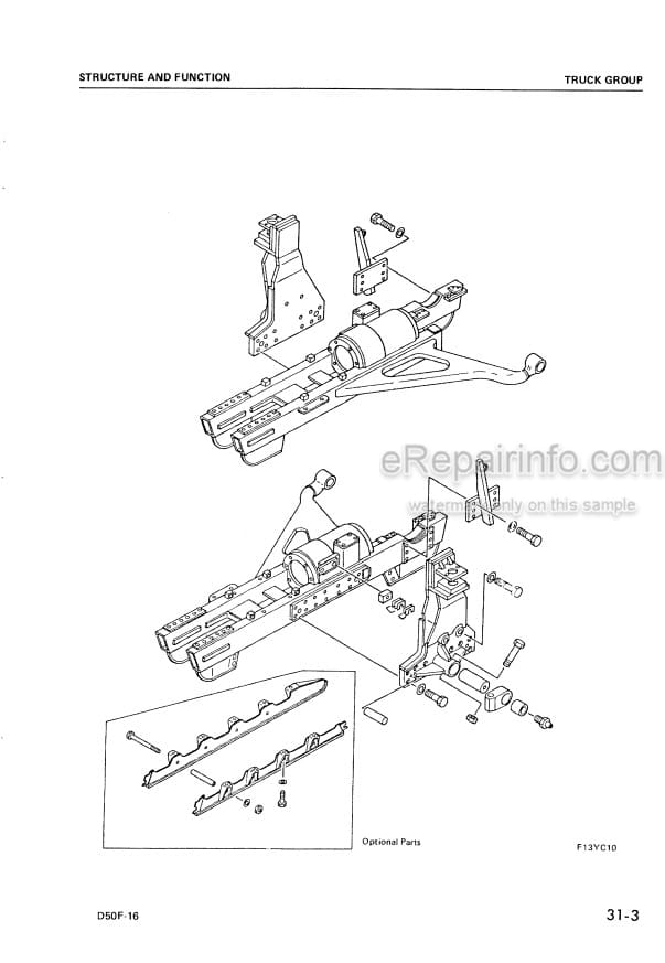 Photo 8 - Komatsu D50F-15 Shop Manual Bulldozer SEBM013YC00 SN 65595-