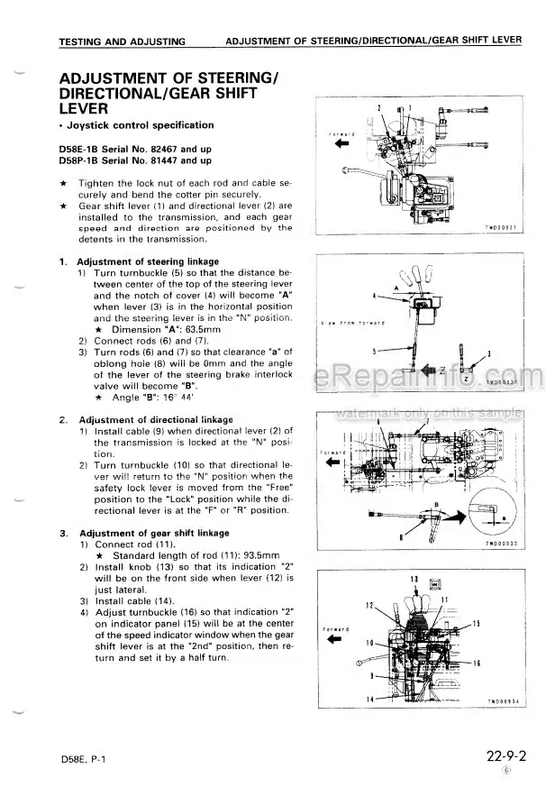 Photo 3 - Komatsu D58E-1 D58E-1A D58E-1B D58P-1 D58P-1B Shop Manual Bulldozer SEBMU1340106