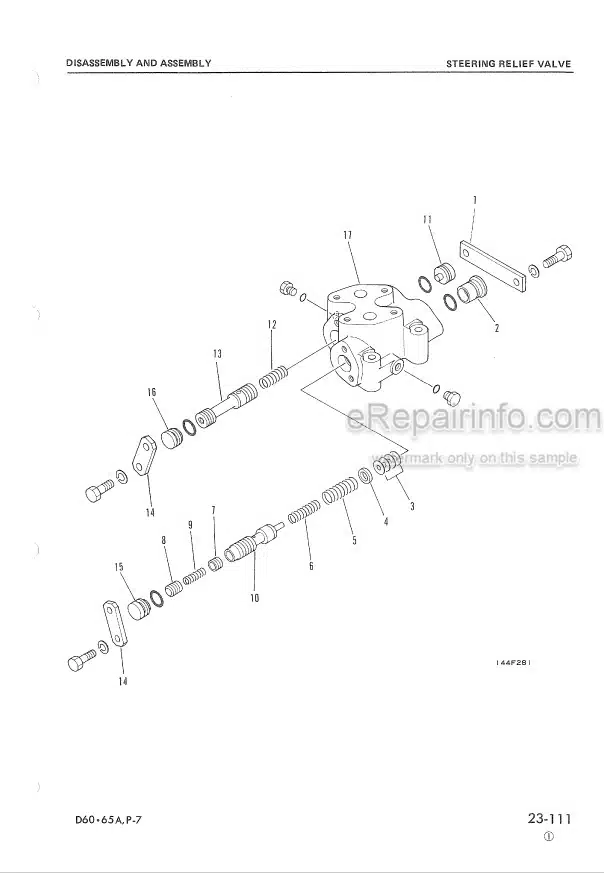 Photo 5 - Komatsu D60A-7 D60E-7 D60P-7 D60PL-7 D65A-7 D65E-7 D65P-7 Shop Manual Bulldozer SEBM0144C02 SN 40001-