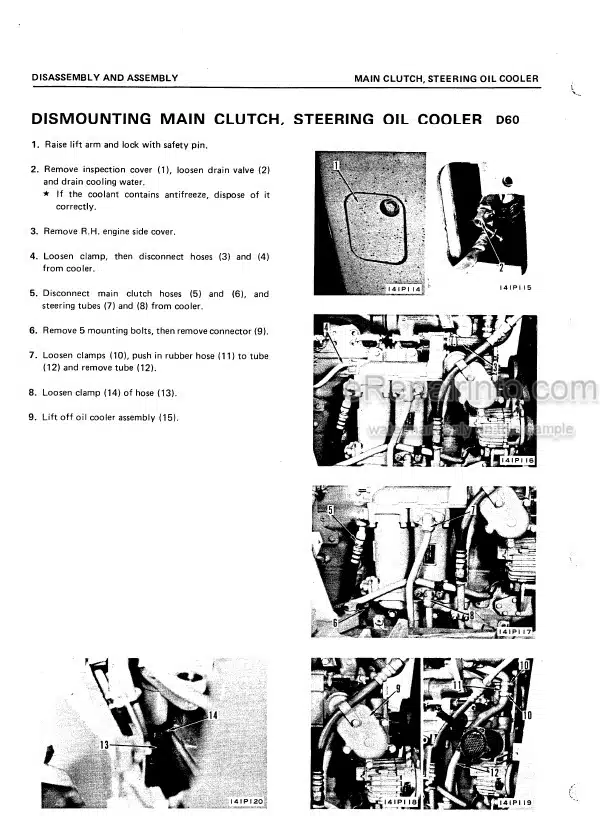 Photo 2 - Komatsu D60S-7 D65S-7 Shop Manual Crawler Loader SEBM0141C01 SN 40001-