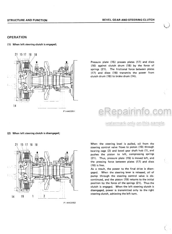 Photo 5 - Komatsu D60S-7 D65S-7 Shop Manual Crawler Loader SEBM0141C01 SN 40001-