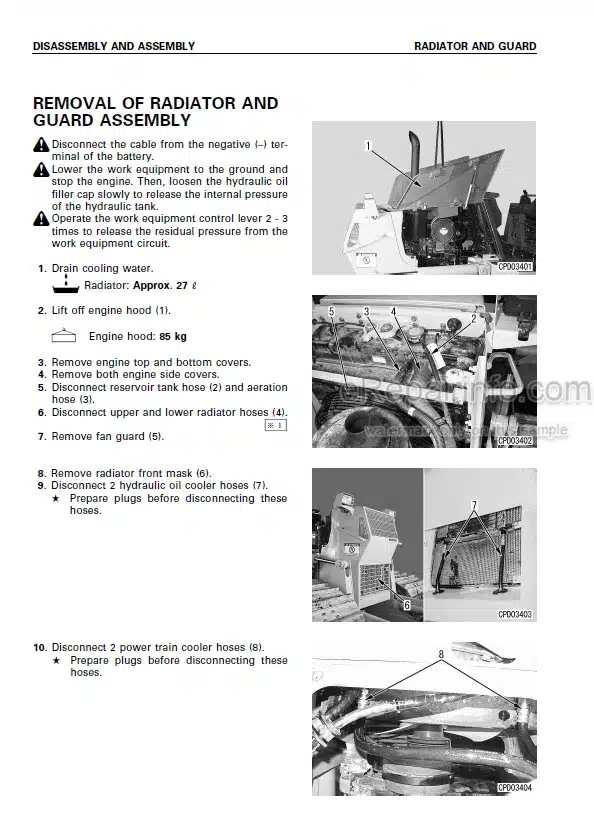 Photo 5 - Komatsu D61EX-12 D61PX-12 Shop Manual Bulldozer SEBM018906 SN 1001- B1001-