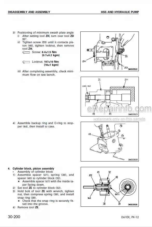 Photo 5 - Komatsu D61EX-12 D61PX-12 Shop Manual Bulldozer SEBM036700 SN 1001-