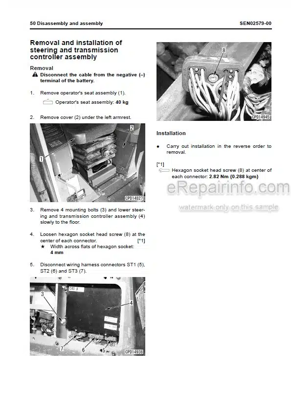 Photo 2 - Komatsu D61EX-15E0 D61PX-15E0 Shop Manual Bulldozer SEN02387-05 SN B45001-