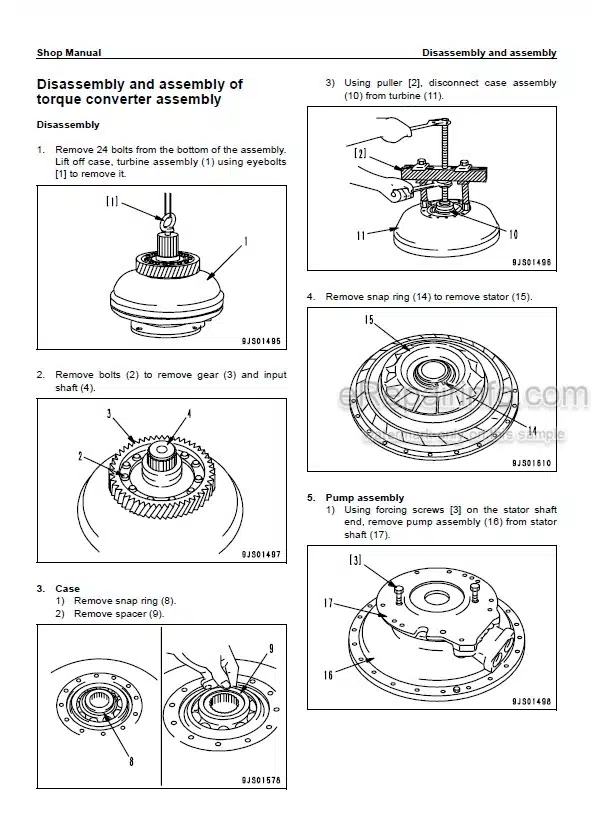 Photo 5 - Komatsu D61EX-15 D61PX-15 Shop Manual Bulldozer WE051Z0002 SN B40001-