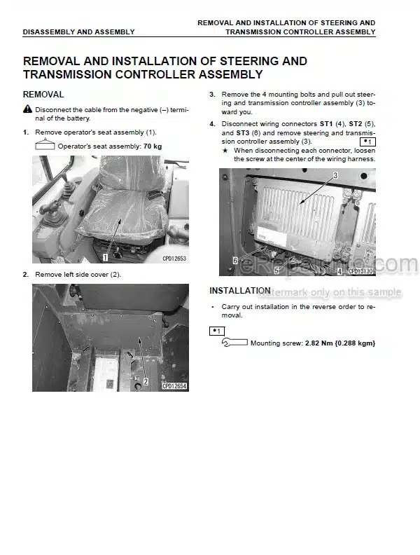 Photo 9 - Komatsu D65EX-15 D65PX-15 D65WX-15 Shop Manual Bulldozer SEBM029508 SN 67001-