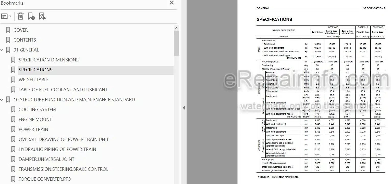 Photo 4 - Komatsu D65EX-15 D65PX-15 D65WX-15 Shop Manual Bulldozer SEBM029508 SN 67001-