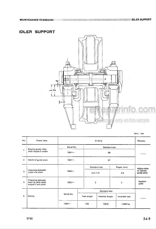 Photo 5 - Komatsu D75S-3 Shop Manual Crawler Loader SEBM0145B04 SN 7001-
