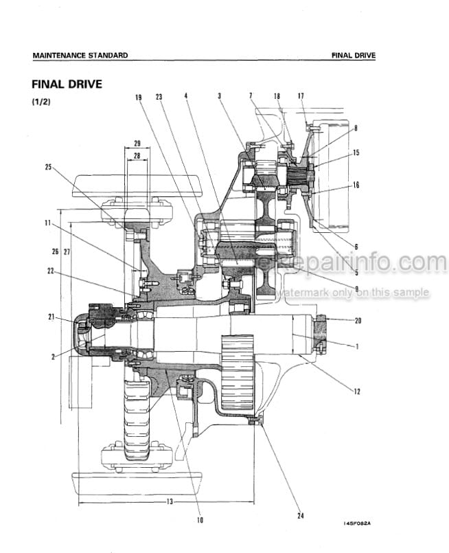 Photo 5 - Komatsu D75S-5 Shop Manual Crawler Loader SEBD01450503 SN 15001-
