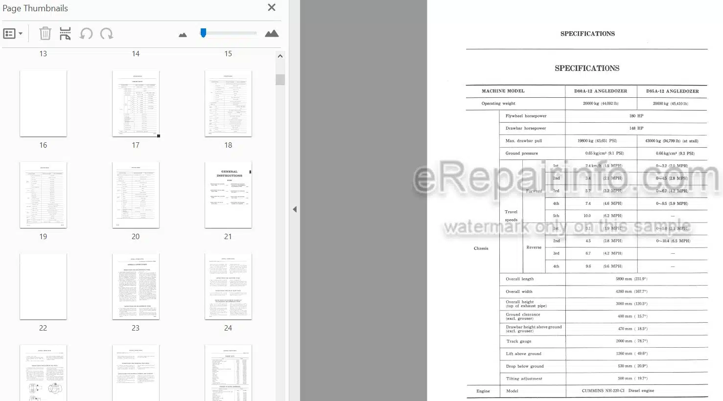 Photo 4 - Komatsu D80A-12 D85A-12 Shop Manual Bulldozer 030001 SN 10001-