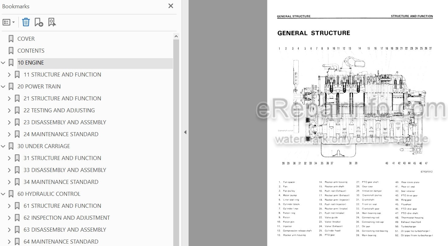 Photo 5 - Komatsu D80A-18 D85A-18 D80E-18 D85E-18 D80P-18 D85P-18 Shop Manual Bulldozer SEBM0150C05 SN 25001- 2001-