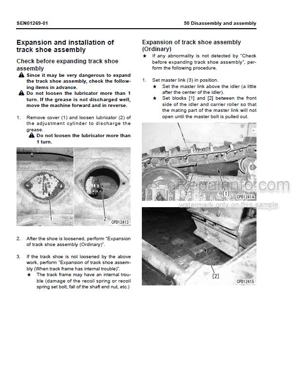 Photo 7 - Komatsu D85EX-15 D85PX-15 Shop Manual Bulldozer SEBM029108 SN 10001- 1001-
