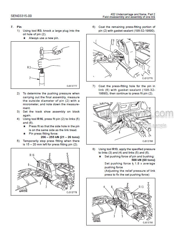 Photo 3 - Komatsu D85EX-15R D85PX-15R Shop Manual Bulldozer SEN02947-03 SN 20001-
