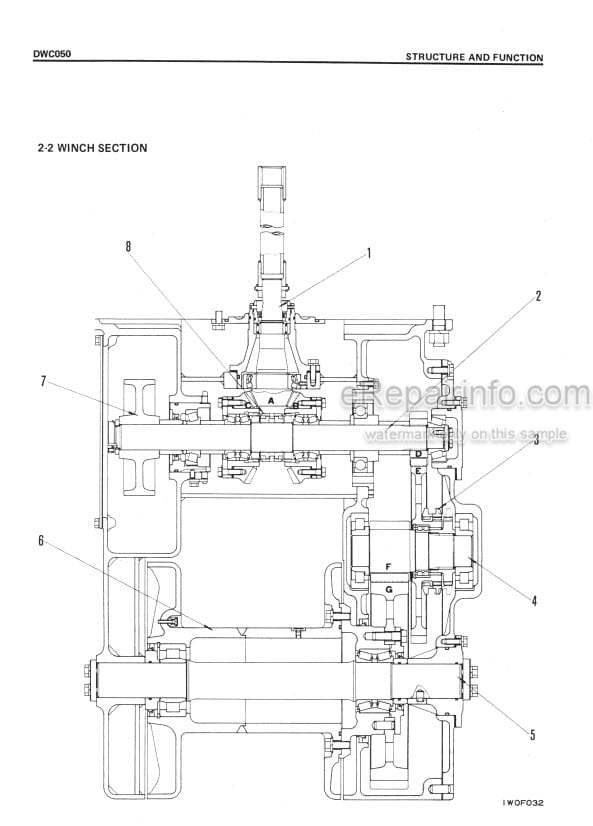 Photo 3 - Komatsu DWT031 DWT045 DWT053 DWC040 DWC050 DWC060 DWC080 DWT083 DWT125 Shop Manual Towing Winch SEBT010WT04