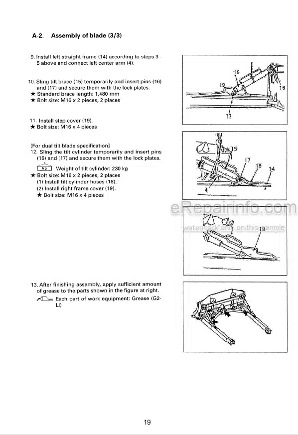 Photo 3 - Komatsu Galeo D275A-5 D275AX-5 Field Assembly Instruction Bulldozer GEN00047-00 SN 25001- 20001-