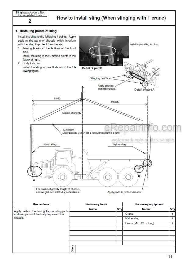 Photo 12 - Komatsu Galeo HM300-1 Field Assembly Instructions Articulated Dump Truck GEN00017-00 SN 1001-