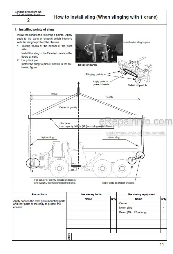 Photo 5 - Komatsu Galeo HM400-1 Field Assembly Instructions Articulated Dump Truck GEN00029-00 SN 1001-