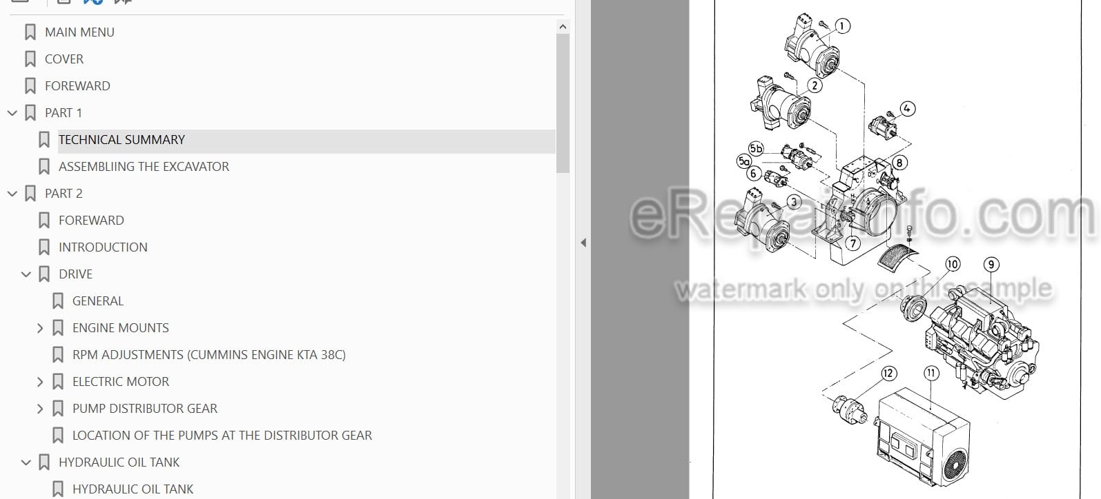 Photo 5 - Komatsu H185S Shop Manual Hydraulic Shovel H185S06111SM SN 6111