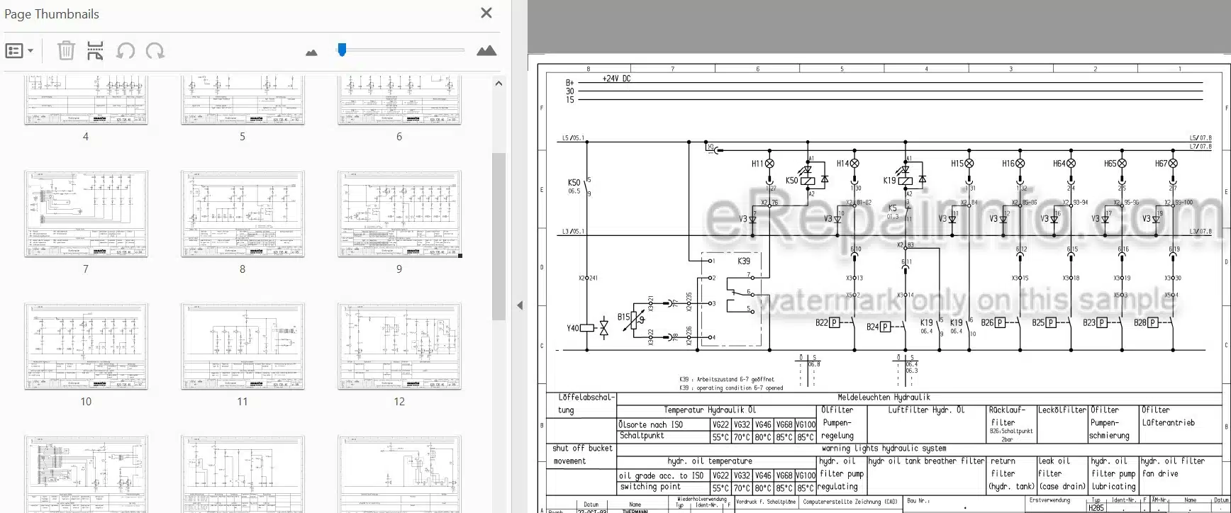 Photo 3 - Komatsu H285S Electrical Diagram For Hydraulic Shovel H285S78111SM SN 78111
