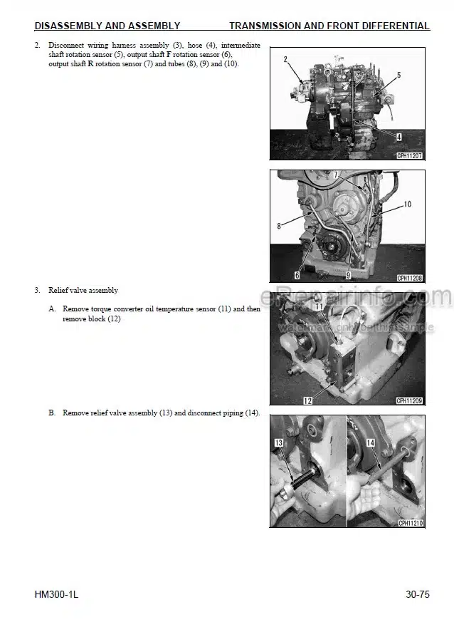 Photo 3 - Komatsu HM300-1L Shop Manual Articulated Dump Truck CEBM015200 SSN A10001-