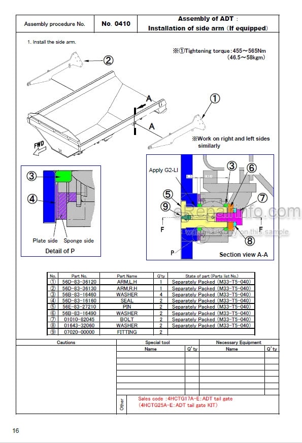 Photo 6 - Komatsu HM300-2 Field Assembly Manual Articulated Dump Truck GEN00037-03 ЫТ 2001-