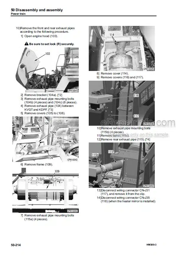 Photo 1 - Komatsu HM300-3 Shop Manual Articulated Dump Truck SEN05629-04 SN 3001-