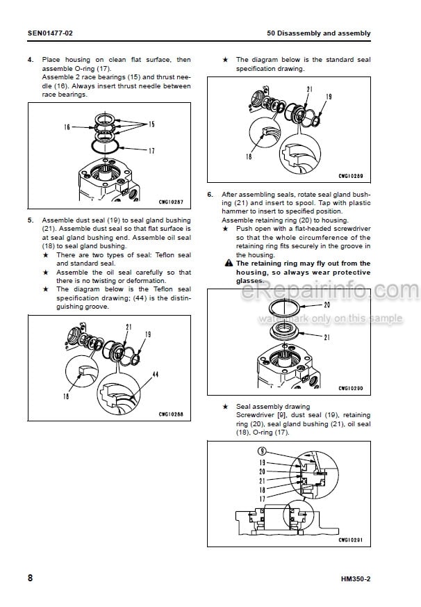 Photo 3 - Komatsu HM350-2 Shop Manual Articulated Dump Truck SEN002383-13 SEN00238-14 SN 2001-