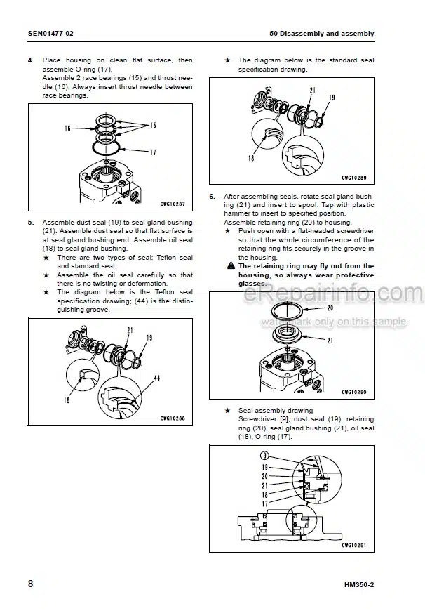 Photo 3 - Komatsu HM350-2 Shop Manual Articulated Dump Truck SEN002383-13 SEN00238-14 SN 2001-
