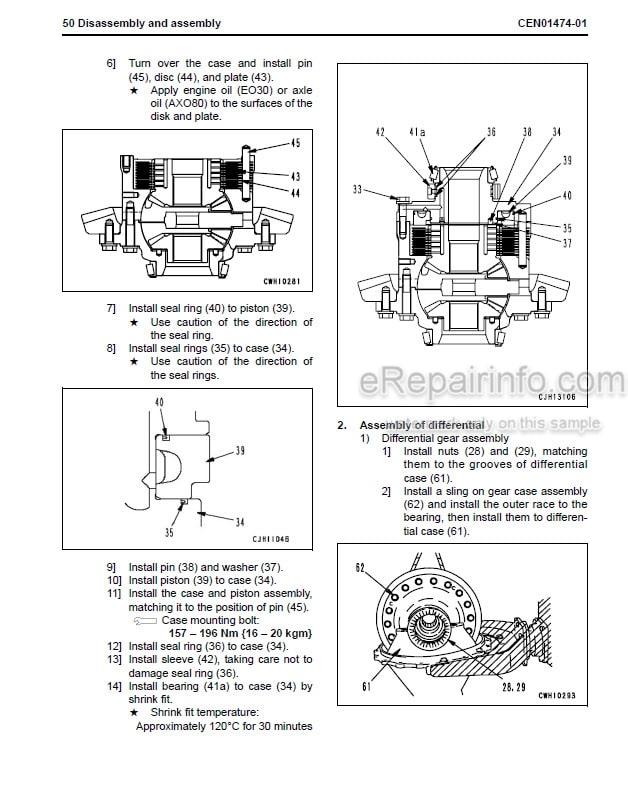 Photo 3 - Komatsu HM350-2 Shop Manual Articulated Dump Truck CEBM007801 SN A11001-