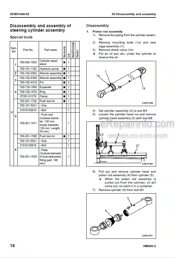 Photo 5 - Komatsu HM400-2 Shop Manual Articulated Dump Truck SEN00239-17 SN 2001-