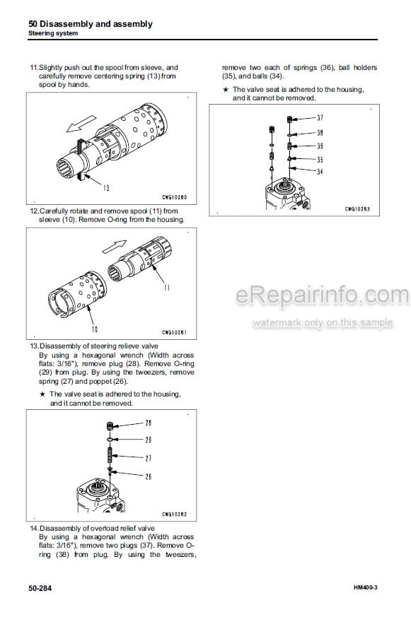Photo 3 - Komatsu HM400-3 Shop Manual Articulated Dump Truck SEN05632-06 SN 3001-