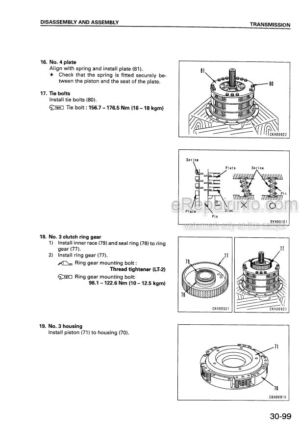 Photo 7 - Komatsu D3752A-5 Shop Manual Bulldozer SEBM023507 SN 18001-