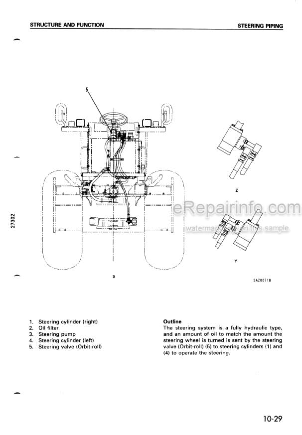 Photo 5 - Komatsu JV100A-2 JV100WA-2 JV100WP-2 Shop Manual Vibratory Roller SEBM011404 SN 11001- 21001- 31001-