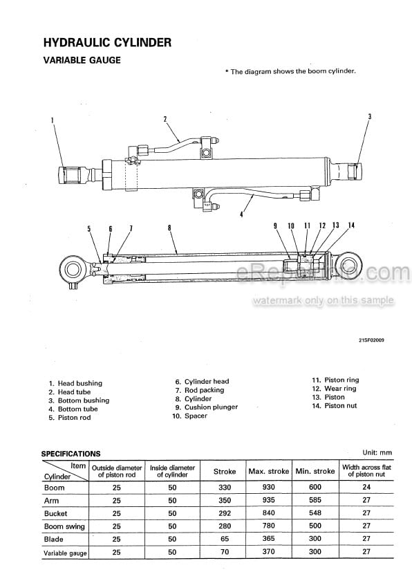 Photo 5 - Komatsu PC03-2 Shop Manual Mini Excavator SEBM025000 SN 21587-