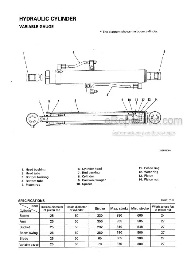 Photo 5 - Komatsu PC03-2 Shop Manual Mini Excavator SEBM025000 SN 21587-