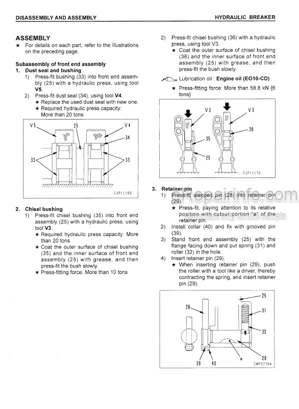Photo 3 - Komatsu PC09-1 Shop Manual Mini Excavator SEBM026105 SN 10001-