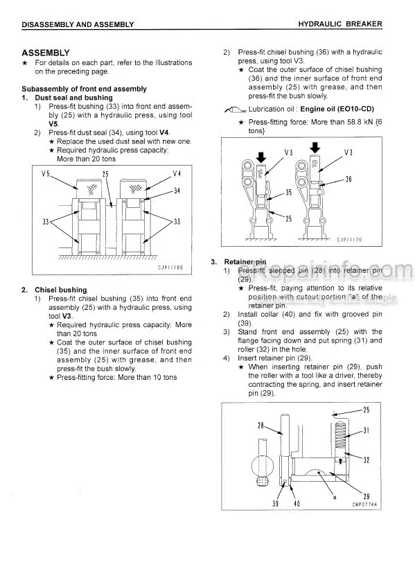 Photo 3 - Komatsu PC09-1 Shop Manual Mini Excavator SEBM026105 SN 10001-