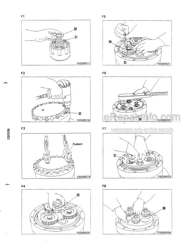 Photo 12 - Komatsu PC100-5 PC120-5 PC120-5 Mighty Shop Manual Excavator SEBM0202508