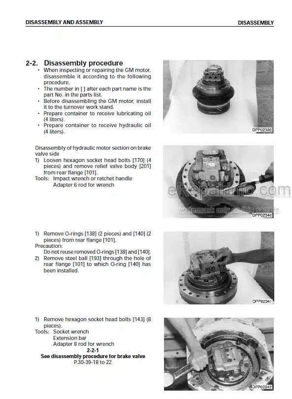 Photo 9 - Komatsu PC100-6 PC120-6 Shop Manual Hydraulic Excavator SEBM003307 SN 40001- 45001-