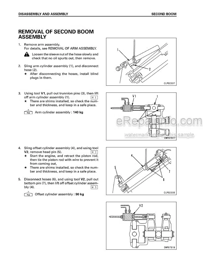 Photo 3 - Komatsu PC128UU-2 Shop Manual Hydraulic Excavator SEBM018506 SN 5001-