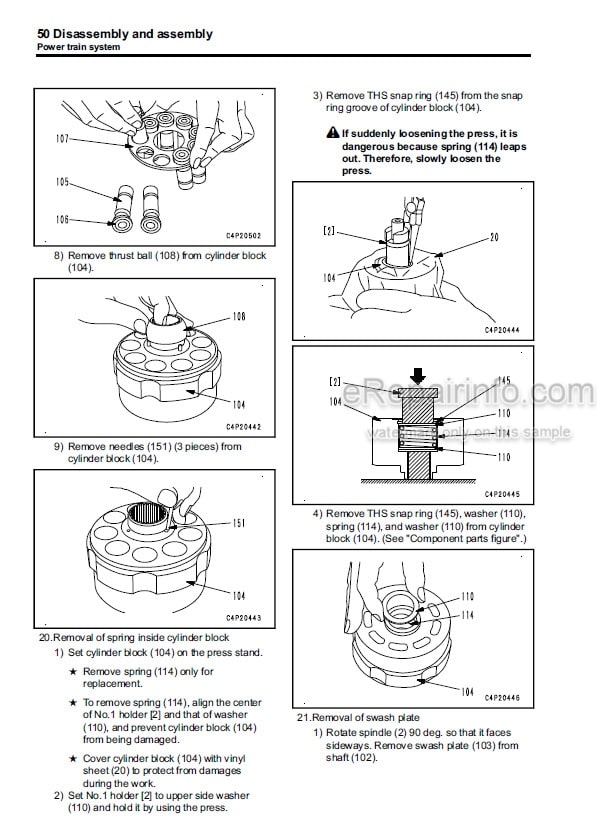 Photo 3 - Komatsu PC138USLC-10 Shop Manual Hydraulic Excavator SEN06062-01 SN 40001-
